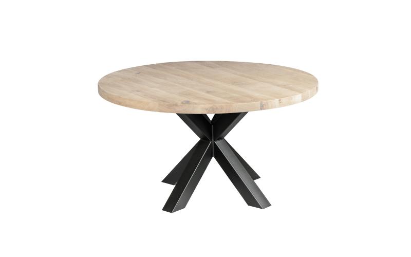Ronde eiken eettafel 40 mm &ndash; zelf samenstellen